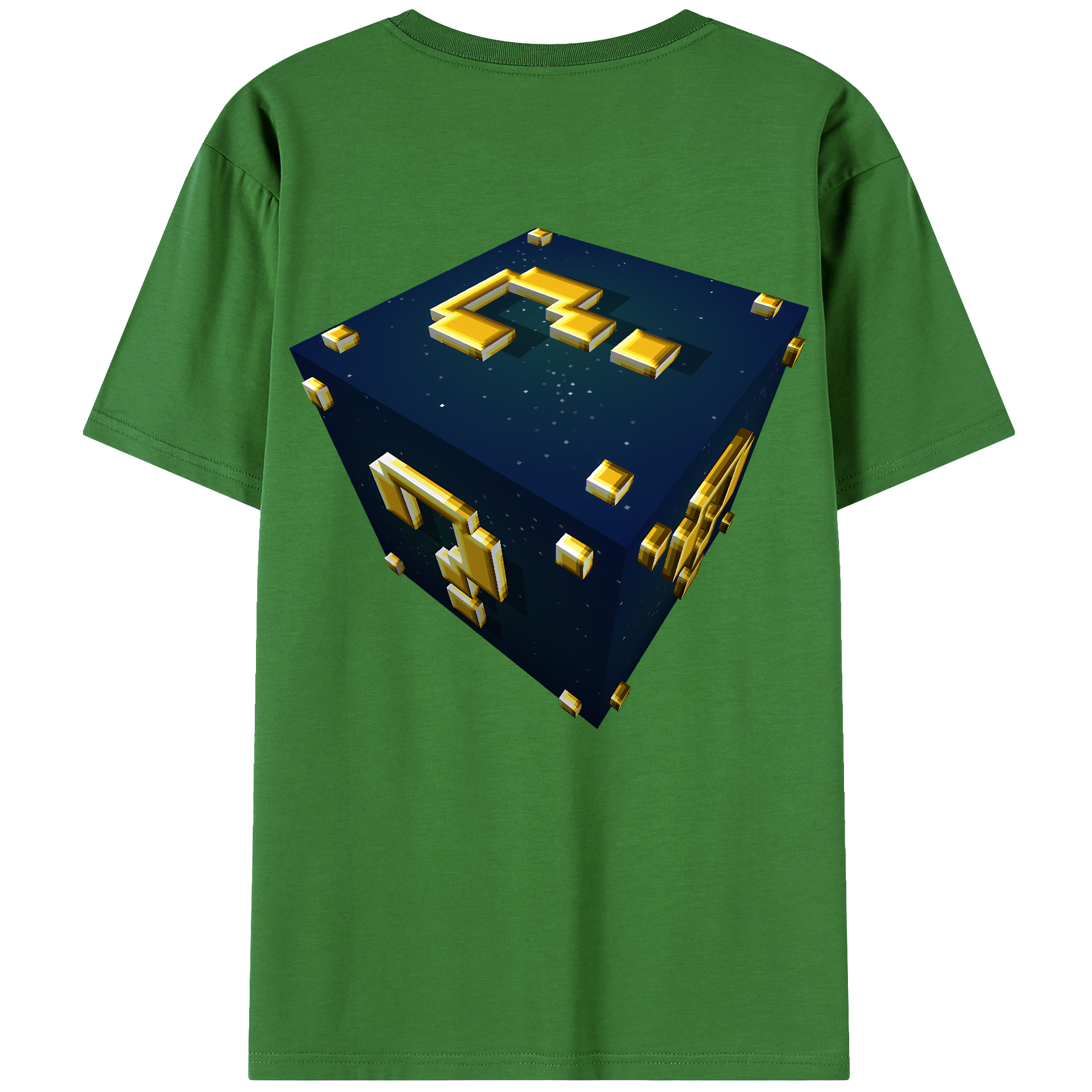 （画像用） マインクラフト ブロックの世界 Minecraft MC Block world レディース半袖Tシャツ(バックプリント)
